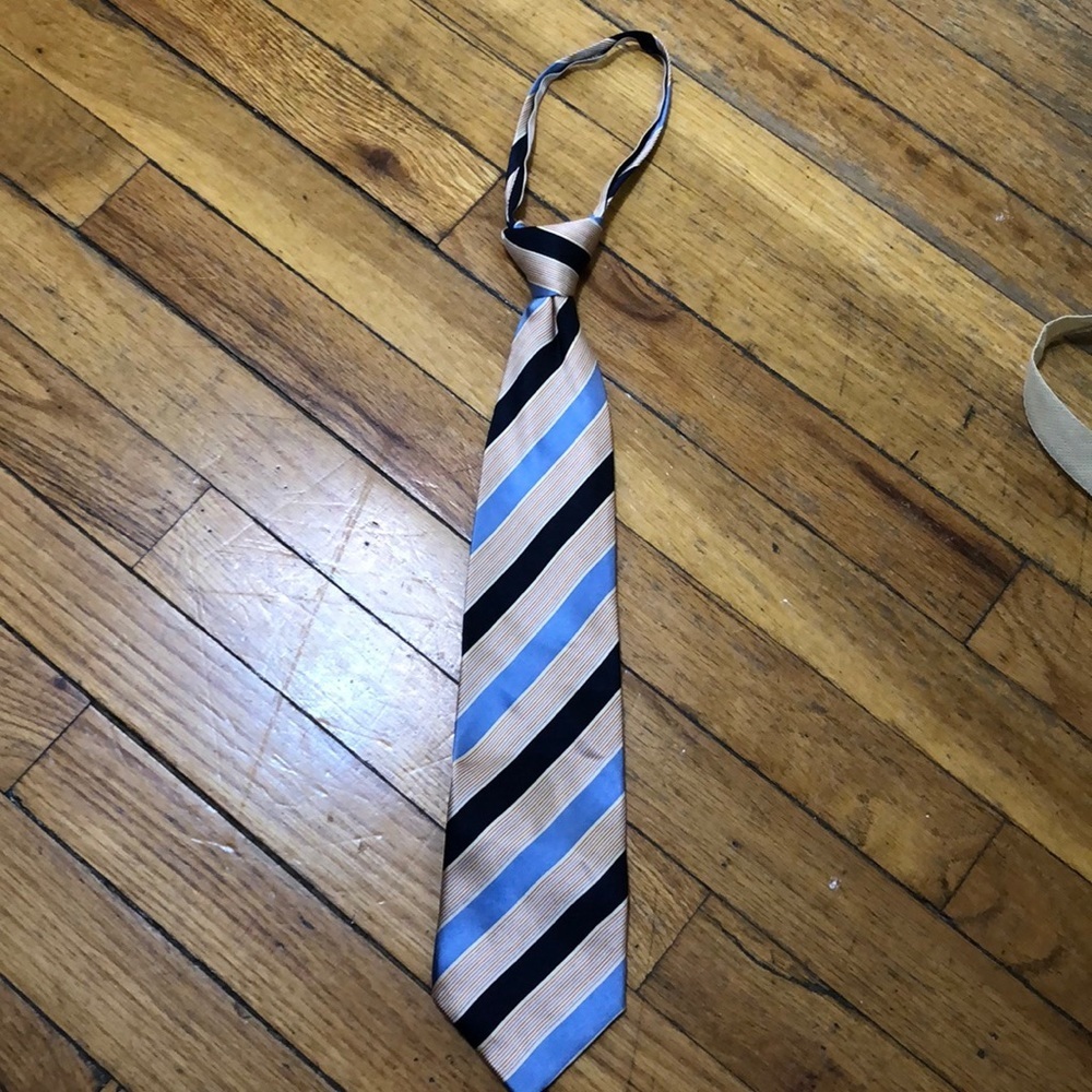 Stanley Blacker kids silk zip already made tie